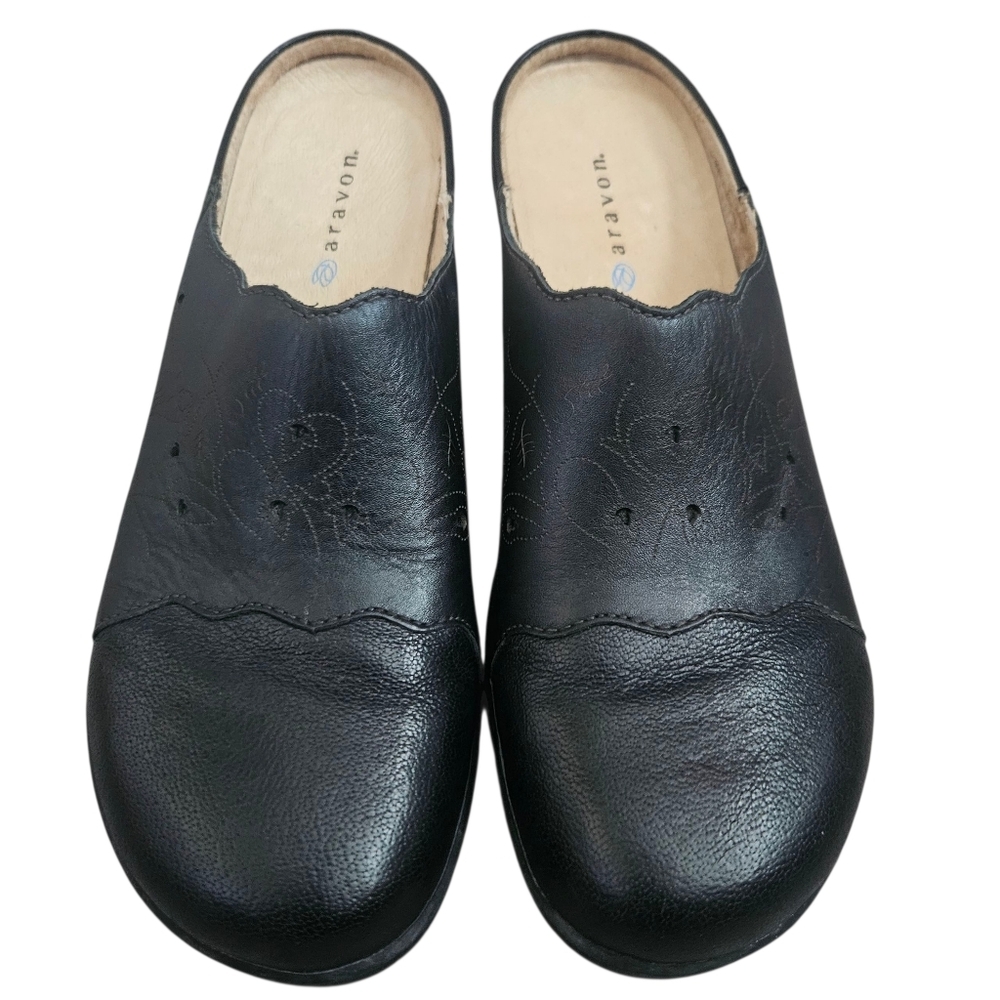 Aravon Maddie US 8‎ Black Clogs Mules Women's